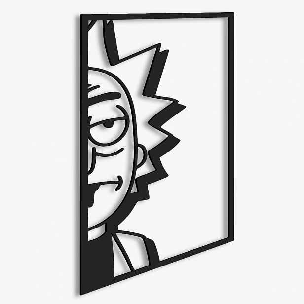Dřevěný 3D obraz Rick And Morty Nástěnná Dekorace Dárek