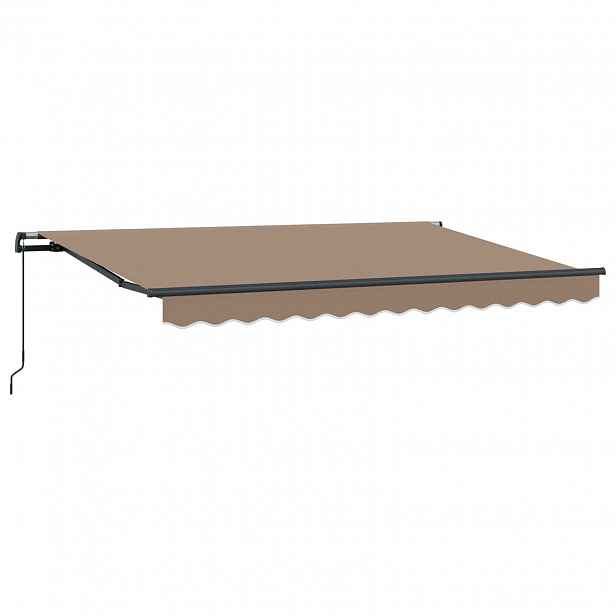 vidaXL Stahovací markýza Taupe 3,5 x 2 m textil