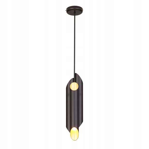 Závěsná lampa Libra Černá Zlatá Tuby 6xE14 12x85 cm Stropní Svítidlo Obývací pokoj