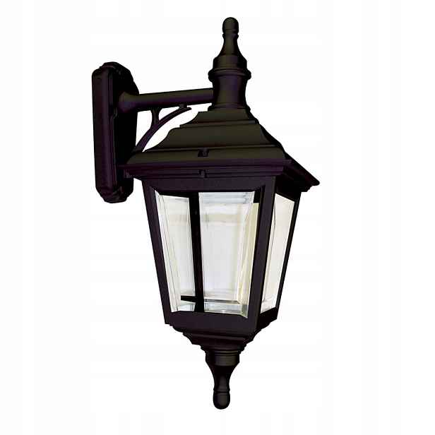 Klasické venkovní zahradní nástěnné svítidlo, černé, 52 cm, IP44 Elstead