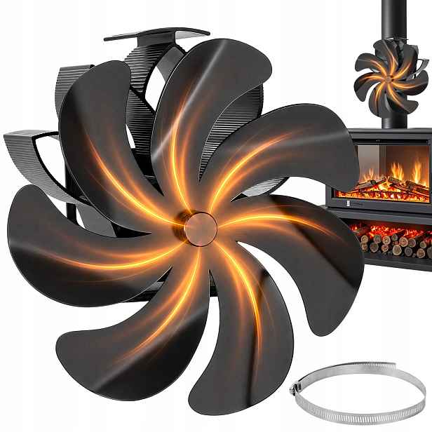 Termoelektrický Krbový Ventilátor S Dvojitým Ventilátorem Napájeným Teplem