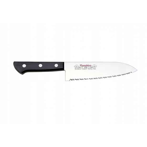 Japonský nůž Santoku Wave Edge 167 mm Masahiro Bwh