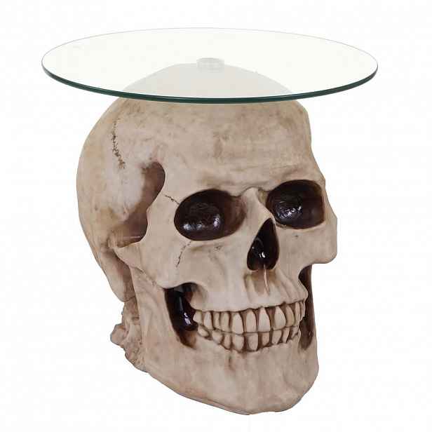 MCW PŘÍSTAVNÍ STOLEK TOTENKOPF kulatý béžový