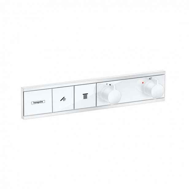 Hansgrohe RainSelect - Baterie pod omítku pro 2 spotřebiče, matná bílá 15380700