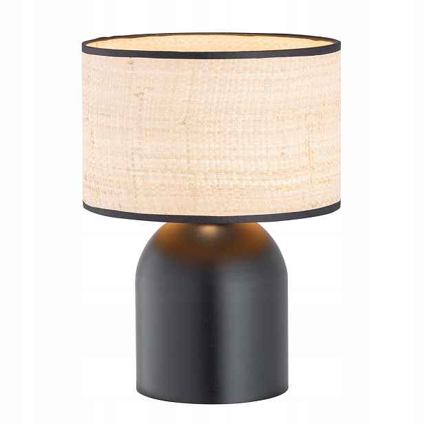 noční stolní lampa černá krémová s stínítkem do ložnice obývacího pokoje Emibig