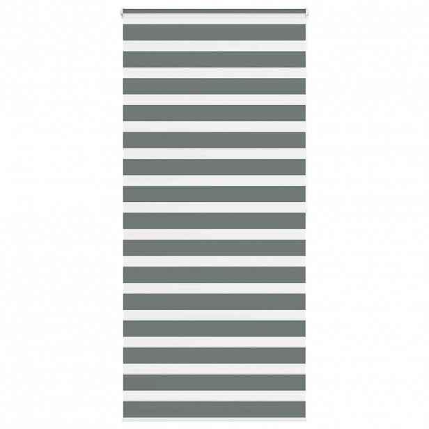 vidaXL Zebra roleta tmavě šedá 115x200cm šířka látky 110,9cm polyester