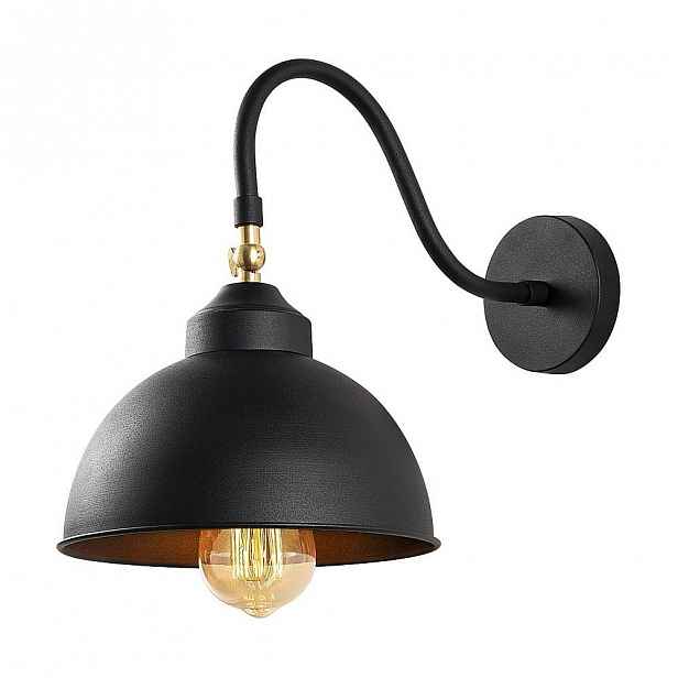 Černé kovové nástěnné svítidlo Opviq lights Fotini