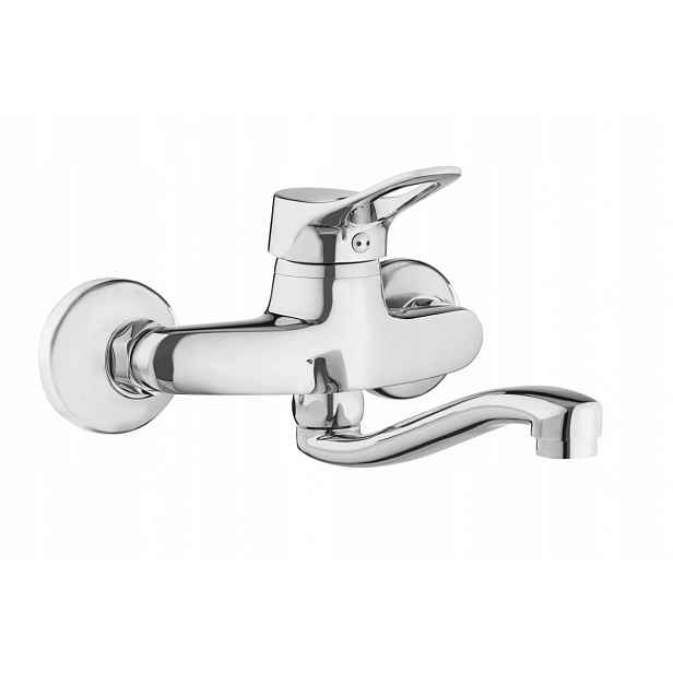 Nástěnná umyvadlová baterie Vero BOW_050M, dosah 222 mm, páková