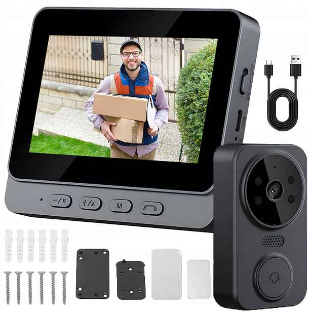 Sada Videodomofonů Pro Dveře S Kamerou Interkom Videodomofon Zvonek 480P