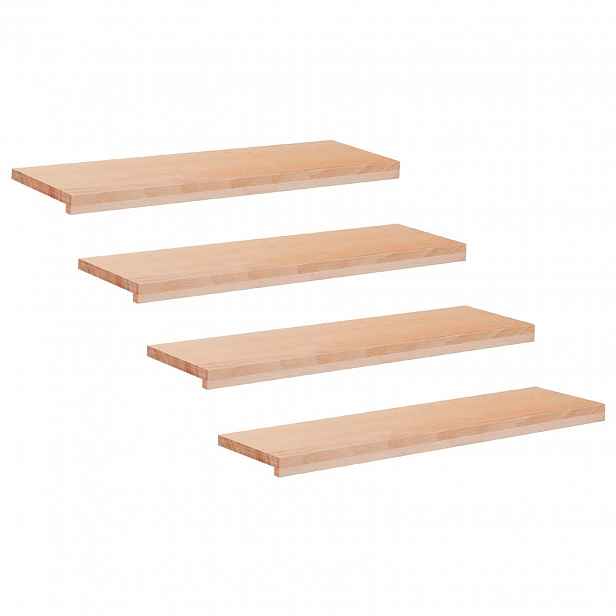 vidaXL Schodišťové nášlapy 4 ks 90 x 25 x 2 cm Přírodní
