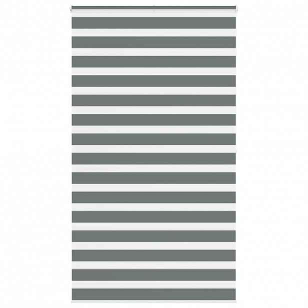 vidaXL Zebra roleta tmavě šedá 120x200cm šířka látky 115,9cm polyester