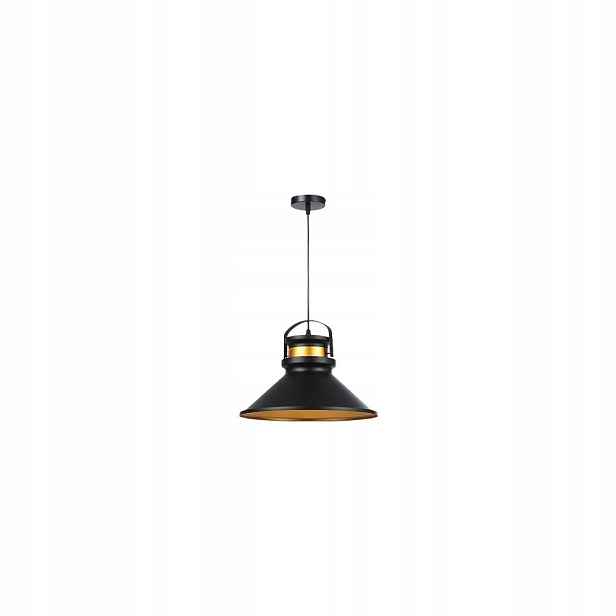 Závěsná Lampa Tao Ocel Ø37CM E27 Max 60W Černá Zlatá