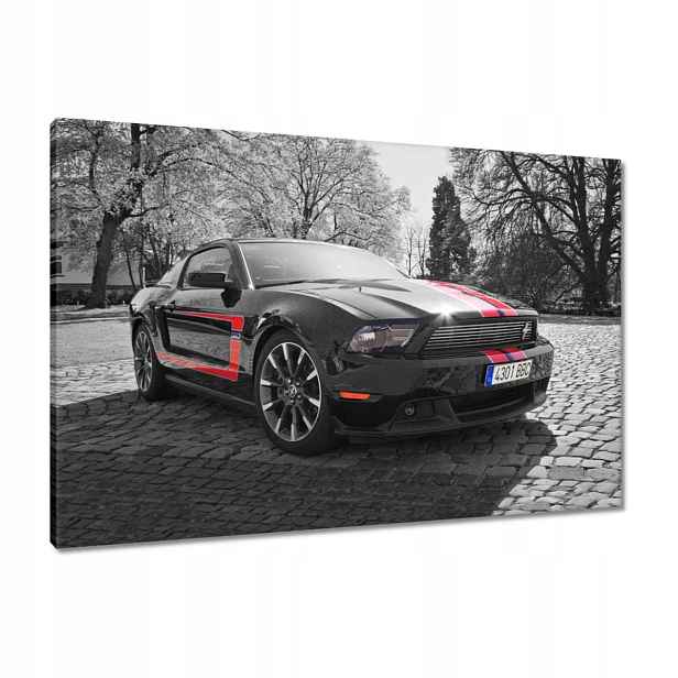 Obrazy 90x60 Černý Ford Mustang Usa