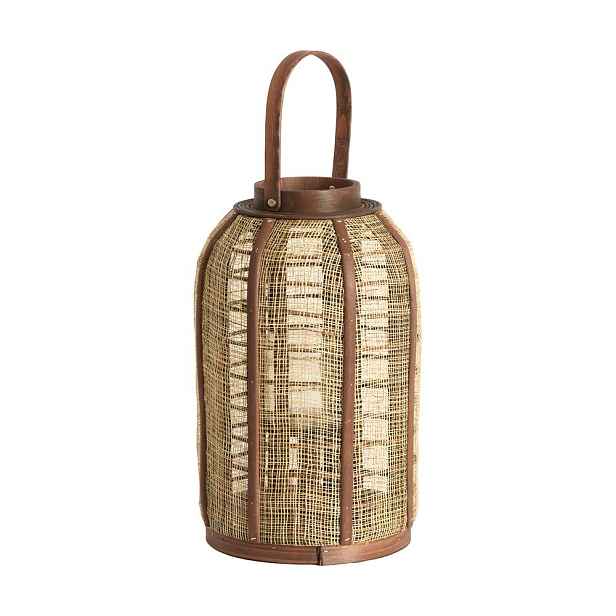 Dřevěná/látková lucerna (výška 34,5 cm) Serein – Light & Living
