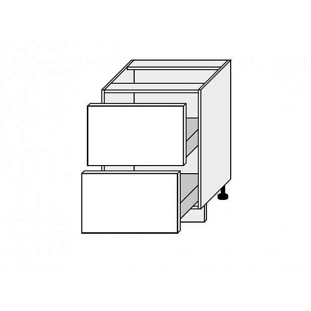 FOLLY, skříňka dolní D2A 60, mint/bílá