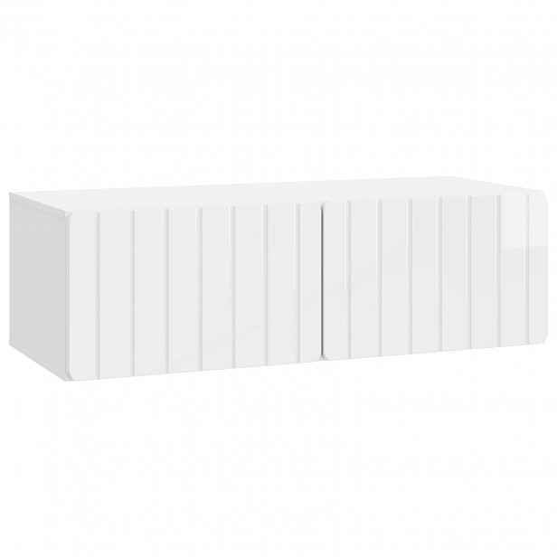 vidaXL Nástěnná TV skříň 98 x 41 x 30 cm Bílá s vysokým leskem