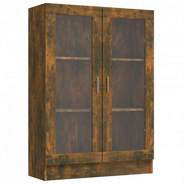 vidaXL Vitrína kouřový dub 82,5 x 30,5 x 115 cm kompozitní dřevo