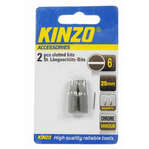 KINZO Sada bitů 6mm - 2ks, 25 mm - magnet