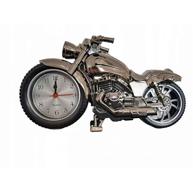 Motocykl s hodinkami, dárek pro motorkáře, stylová stolní dekorace