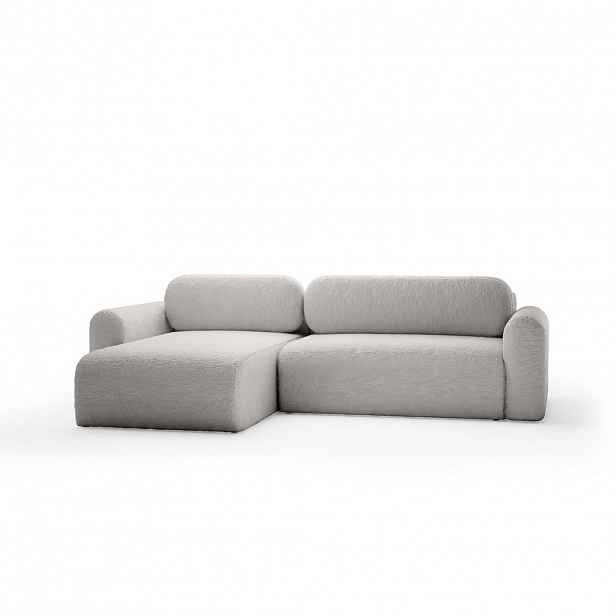 Fedve ROHOVÁ SOFA Thekla s funkcí spaní, stříbrná