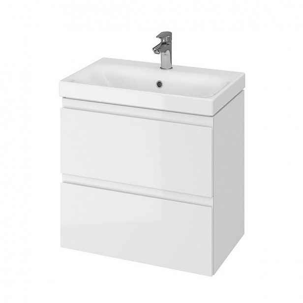 Koupelnová skříňka s umyvadlem Cersanit MODUO 59,5x62x37,5 cm bílá lesk S801-227-DSM