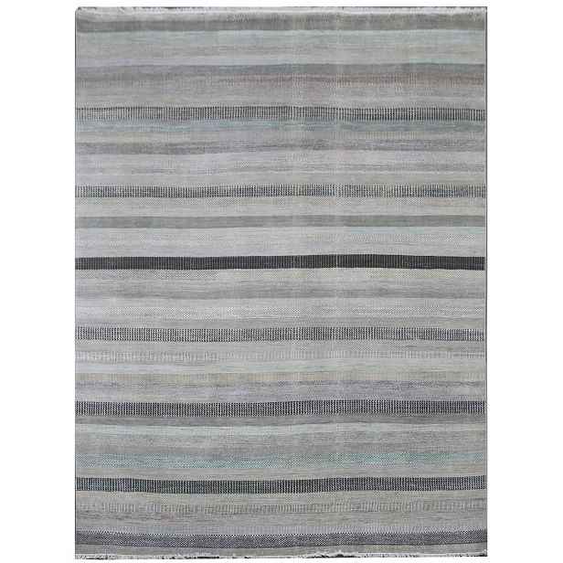 Ručně vázaný kusový koberec Diamond DC-MCK Aqua mix, 180x275, šedá, chodba / předsíň, Diamond Carpets India