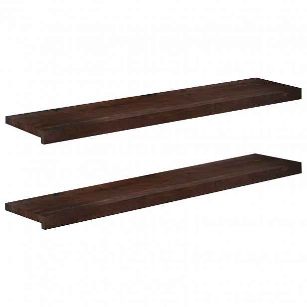 vidaXL Schodišťové nášlapy 2 ks 120 x 30 x 2 cm Tmavě hnědá