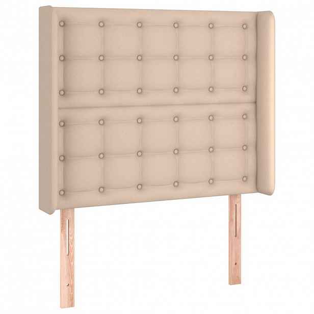 vidaXL Čelo postele typu ušák cappuccino 83x16x118/128 cm umělá kůže