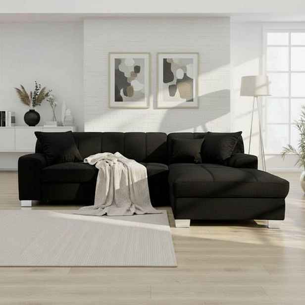 MID.YOU ROHOVÁ SEDAČKA, textil, černá