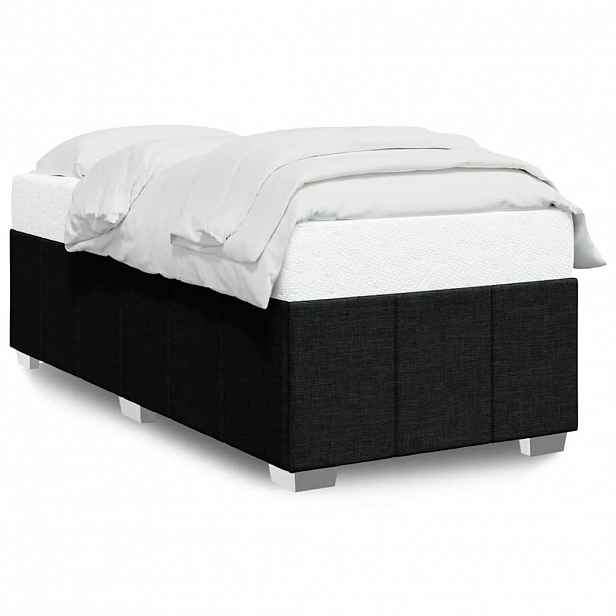 vidaXL Rám postele bez matrace černý 100 x 200 cm textil