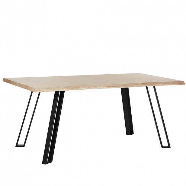 Beliani JÍDELNÍ STŮL 180/90/77 cm Světle hnědý, Černý Obdélníkový Graham