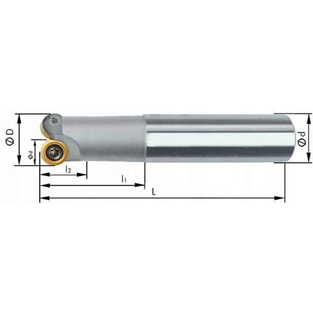 Fréza stopková s 2 čepelemi, vnitřní chlazení D20/110 mm pro kulaté dlaždice