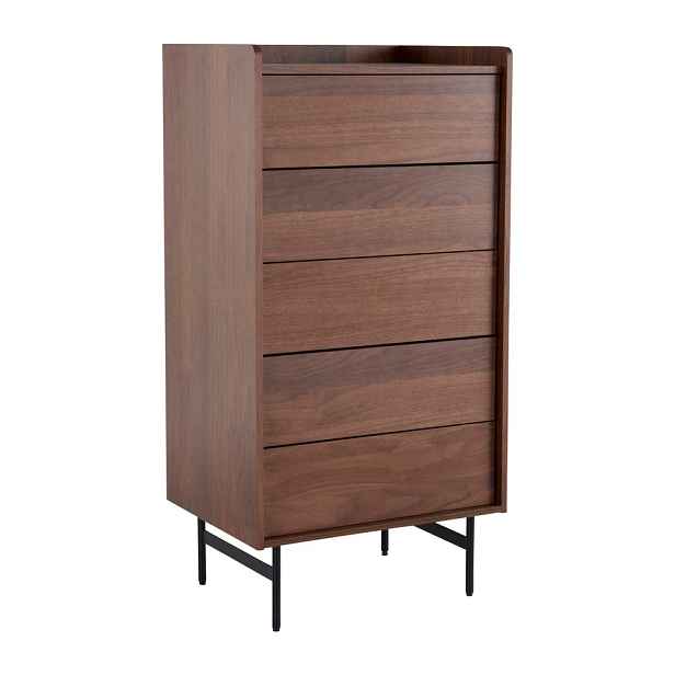 Komoda v dekoru ořechu v tmavě přírodní barvě 60x118,5x45 cm Örgryte – Jotex