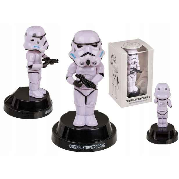 Solární figurka Hvězdné války Stormtrooper 13 cm bílo-černá