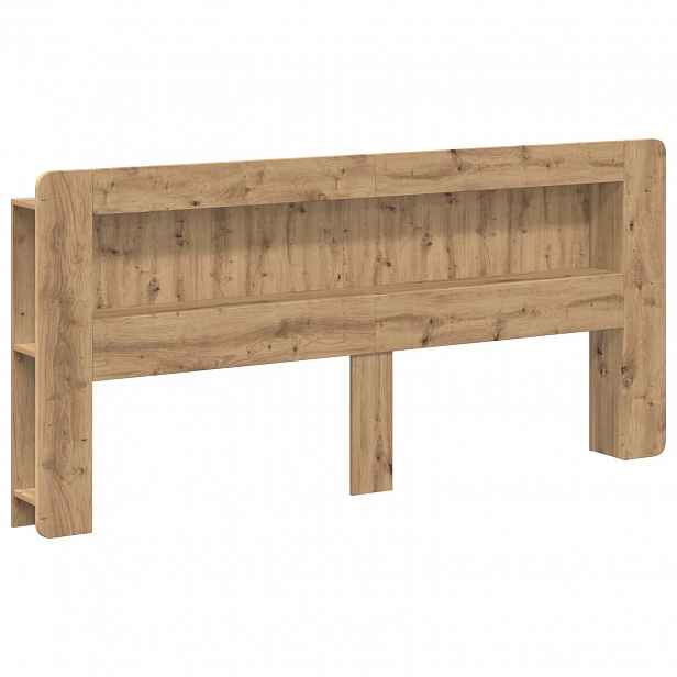 vidaXL Čelo postele se skříňkou Dub artisan 200 cm Dřevěný materiál