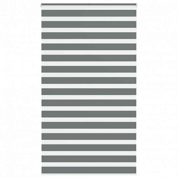 vidaXL Zebra roleta tmavě šedá 130x200cm šířka látky 125,9cm polyester