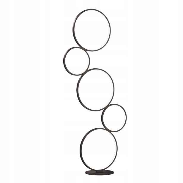 Podlahová lampa kruhová moderní černá Trio