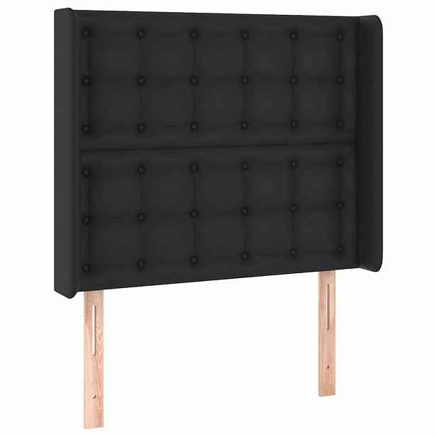 vidaXL Čelo postele typu ušák černé 93x16x118/128 cm umělá kůže