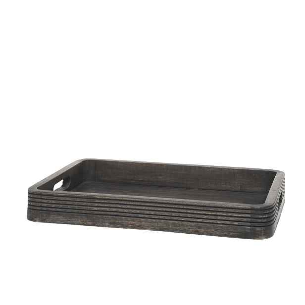 Granitový antik dřevěný servírovací podnos s uchy Tours Tray - 30*40 cm Chic Antique