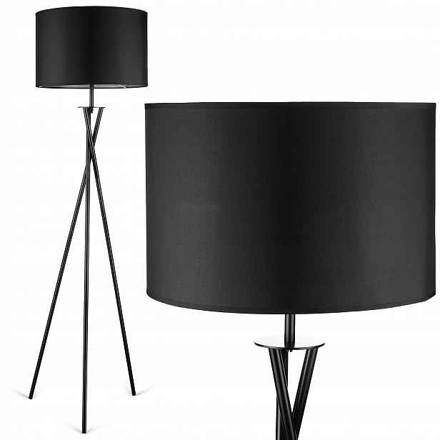 Stojací Podlahová Lampa E27 Kovová Moderní Trojnožka 146 cm