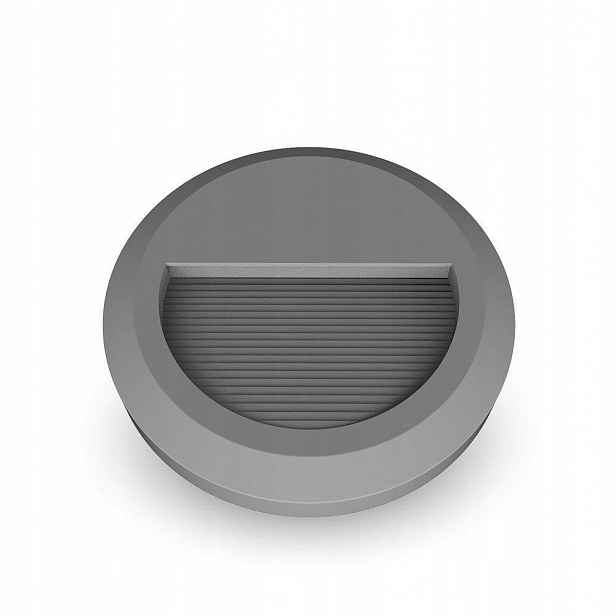 V-tac Schodišťové svítidlo 2W Led šedé kulaté 230V IP65 VT-1142 3000K 80lm