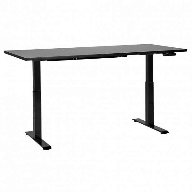 Beliani PSACÍ STŮL černý 180/80 cm elektrický výškově nastavitelný Destin III