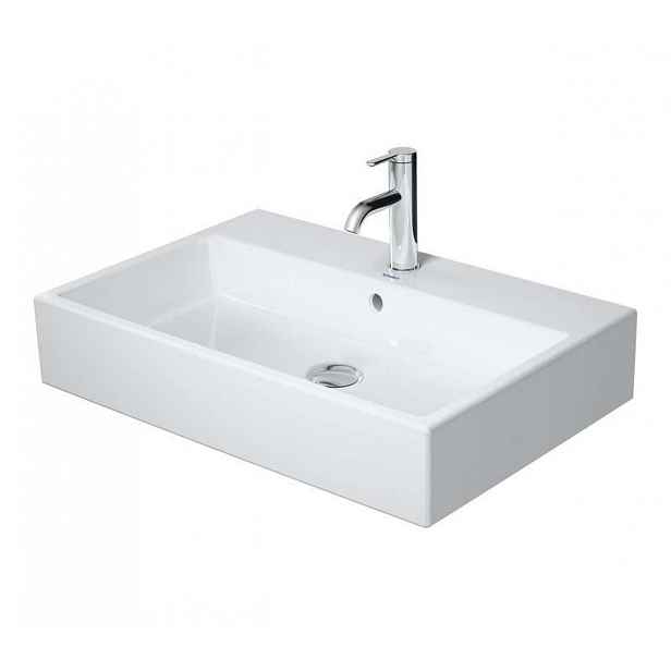 Duravit Vero Air - Umyvadlo nábytkové 70x47 cm, s přepadem, otvor pro baterii, bílá 2350700027