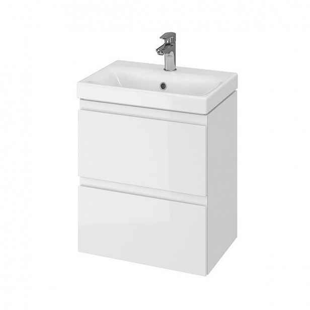Koupelnová skříňka s umyvadlem Cersanit MODUO 49,5x62x34,5 cm bílá lesk S801-229-DSM