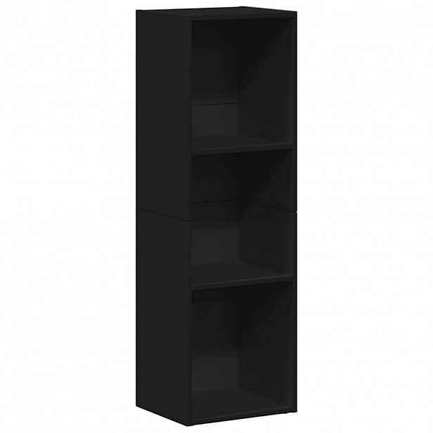 vidaXL Knihovna / TV skříňka černá 36 x 30 x 114 cm dřevotříska