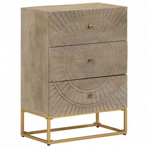 vidaXL Komoda se zásuvkami 55 x 30 x 76 cm masivní mangovník a železo
