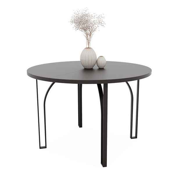 Idohome JÍDELNÍ STŮL ASTRO rozkládací 100/76 cm, černý