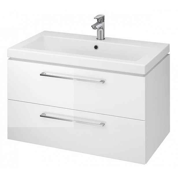 Koupelnová skříňka s umyvadlem Cersanit LARA 79,4x46x44,7 cm bílá lesk S801-149-DSM