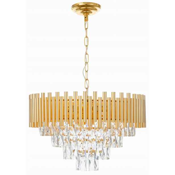 Luxusní křišťálová lampa lustr Luxury WSC013 zlatá, velká