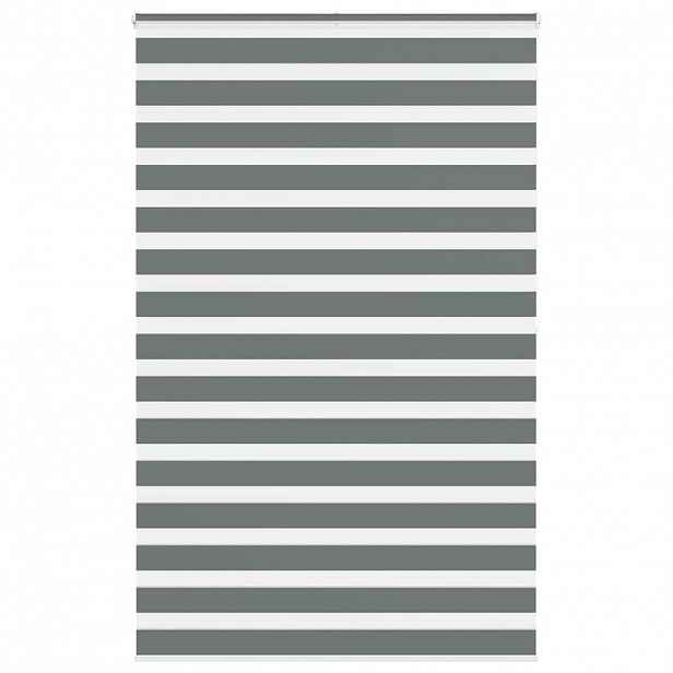 vidaXL Zebra roleta tmavě šedá 150x200cm šířka látky 145,9cm polyester